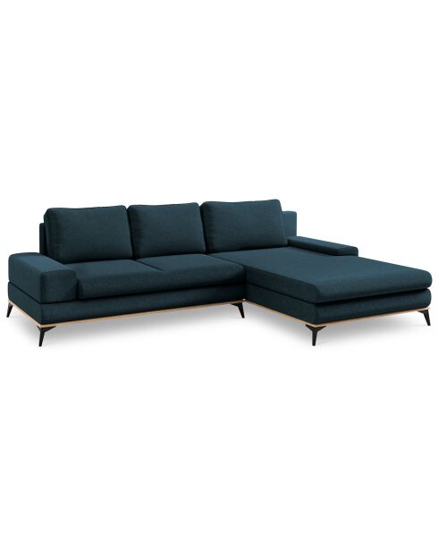 Canapé d'angle droit convertible avec coffre de rangement planet 5 places pétrole - 315x212x87 cm