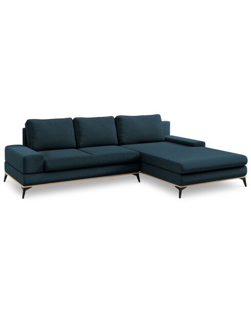 Canapé d'angle droit convertible avec coffre de rangement planet 5 places pétrole - 315x212x87 cm
