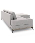 Canapé d'angle droit convertible avec coffre de rangement Astre 5 places gris - 315x212x87 cm
