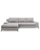 Canapé d'angle gauche convertible avec coffre de rangement Astre 5 places gris - 315x212x87 cm