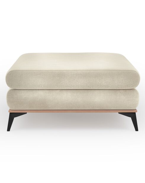 Pouf velours astre beige - 106x78x44 cm