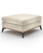 Pouf velours astre beige - 106x78x44 cm