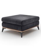 Pouf velours astre gris foncé - 106x78x44 cm