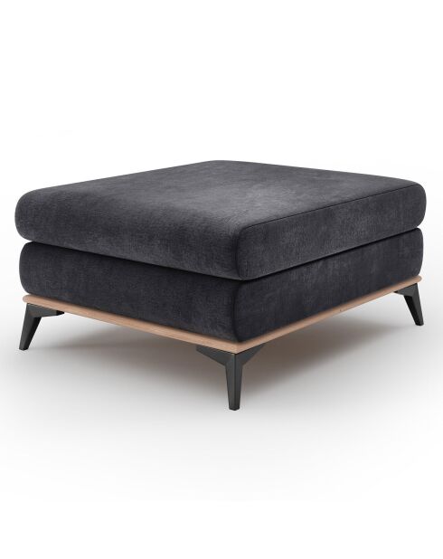 Pouf velours astre gris foncé - 106x78x44 cm