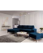 Pouf velours astre bleu roi - 106x78x44 cm