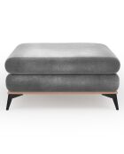 Pouf velours astre gris - 106x78x44 cm