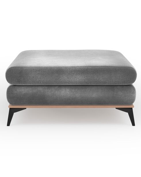 Pouf velours astre gris - 106x78x44 cm