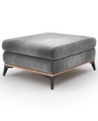 Pouf velours astre gris - 106x78x44 cm