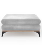 Pouf velours astre gris clair - 106x78x44 cm