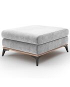 Pouf velours astre gris clair - 106x78x44 cm