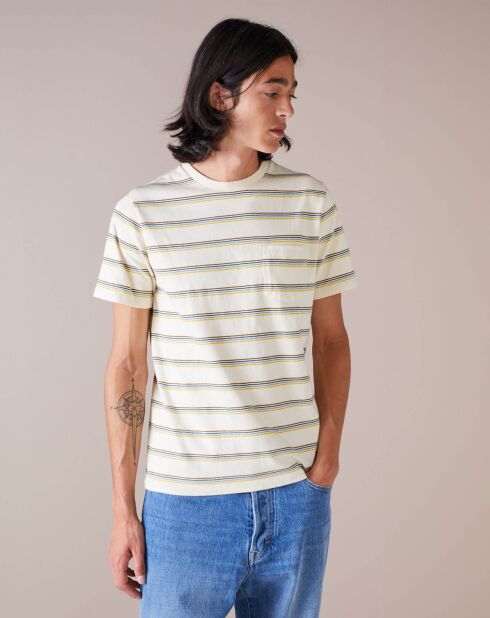 T-Shirt Vinzo à rayures écru