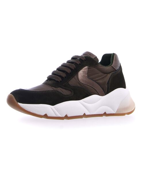 Baskets en Cuir & Velours de Cuir Sheel militaire