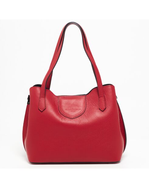 Sac porté épaule en Cuir Rama rouge - 20x18x7 cm