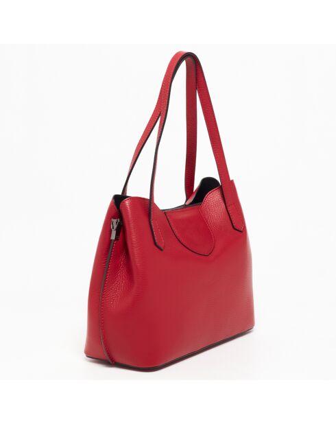 Sac porté épaule en Cuir Rama rouge - 20x18x7 cm