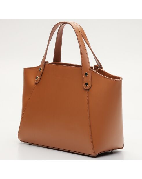 Sac à main en Cuir Parl camel - 18x12x6 cmcm