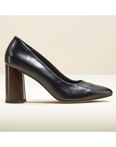 Escarpins en Cuir Valantine noirs - Talon 8 cm