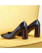 Escarpins en Cuir Valantine noirs - Talon 8 cm