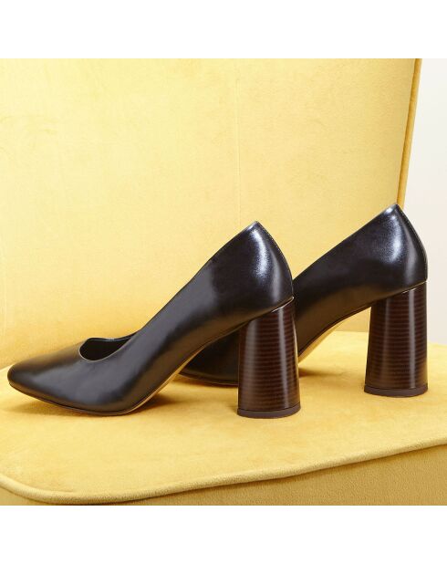 Escarpins en Cuir Valantine noirs - Talon 8 cm