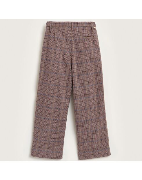 Pantalon large Pringle à carreaux marron