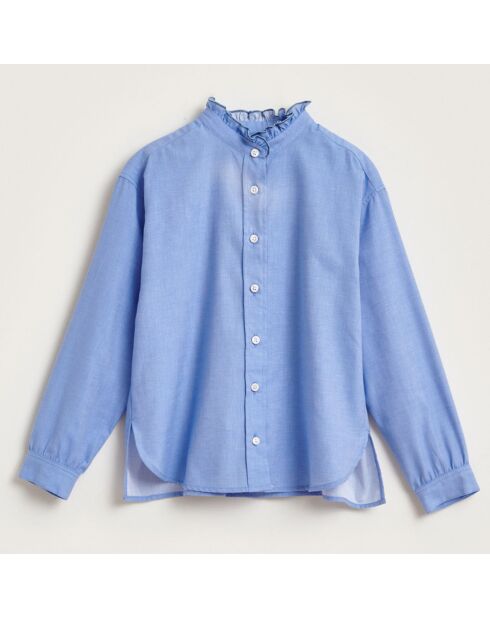 Chemise Angle en Coton bleu ciel