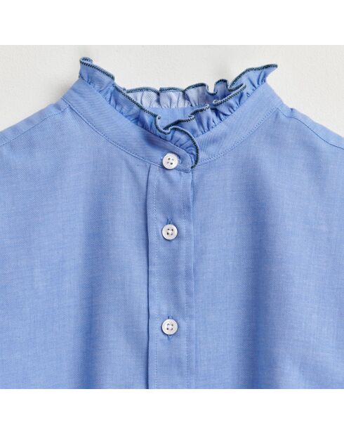 Chemise Angle en Coton bleu ciel