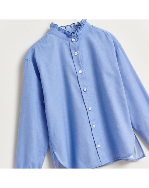 Chemise Angle en Coton bleu ciel