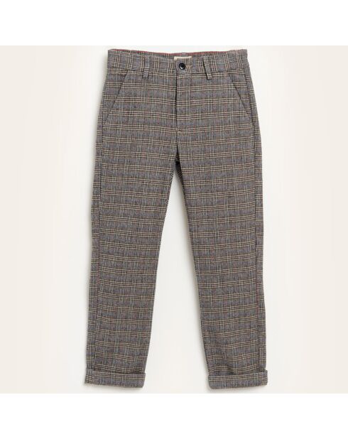 Pantalon Perry en Coton mélangé à carreaux gris