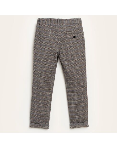 Pantalon Perry en Coton mélangé à carreaux gris