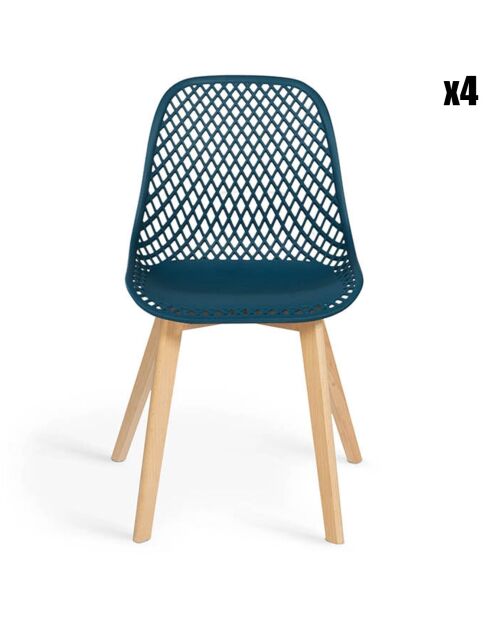 4 Chaises Maelle bleues - 54x56x86  cm