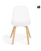 6 Chaises Maelle blanches - 54x56x86  cm