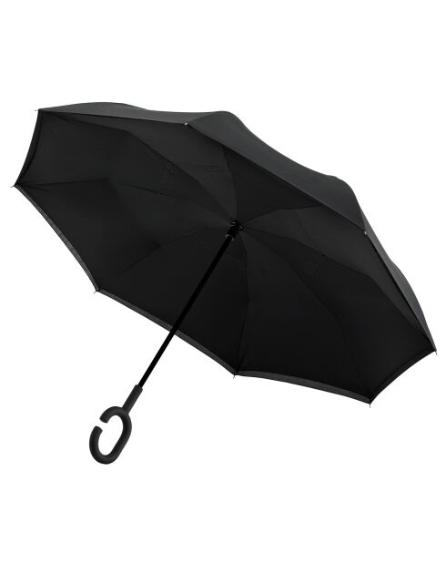 Paraplu met achterkant en handmatige opening - Zwart windbestendig