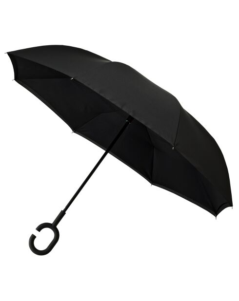 Paraplu met achterkant en handmatige opening - Zwart windbestendig