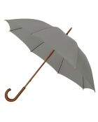 Parapluie Canne et écologique - Ouverture manuelle - Poignée en bois gris