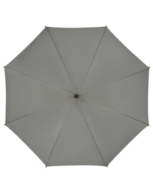Parapluie Canne et écologique - Ouverture manuelle - Poignée en bois gris