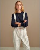 Pantalon à bretelles en Lin mélangé Lorinc écru