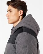 Doudoune Mix Media Hoody grise