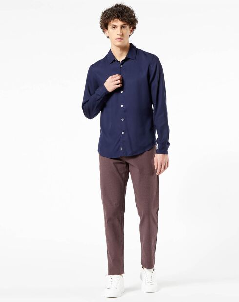 Chemise Alpha Spread Collar bleu foncé