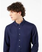 Chemise Alpha Spread Collar bleu foncé