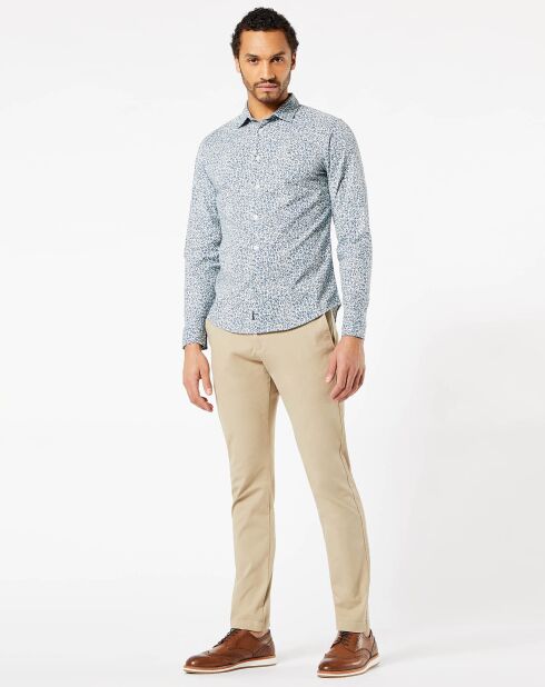 Chemise 360 Woven à fleurs bleue