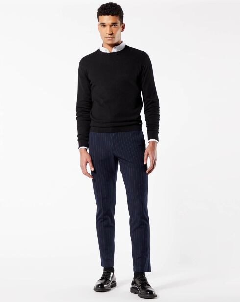 Pantalon Smart 360 Flex Trouser Slim Fit à rayures bleu foncé