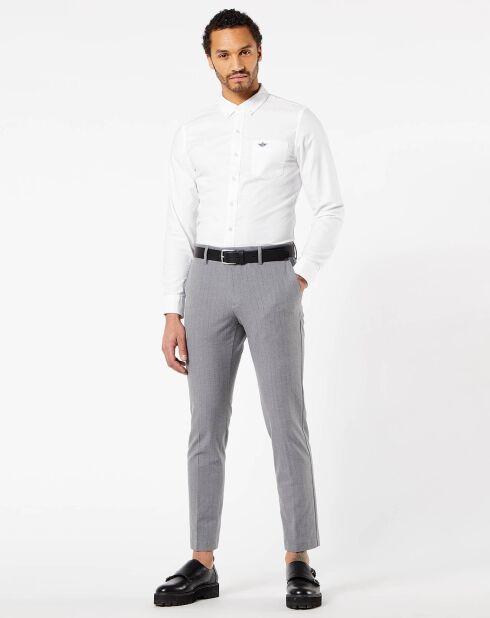 Pantalon Smart 360 Flex Trouser Slim Fit à rayures gris