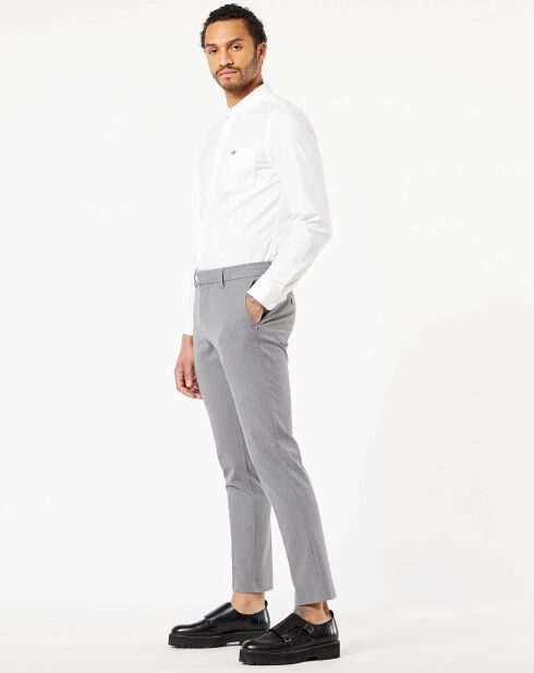 Pantalon Smart 360 Flex Trouser Slim Fit à rayures gris