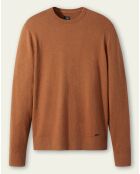 Sweat Cashmere Blend Crewneck beige foncé