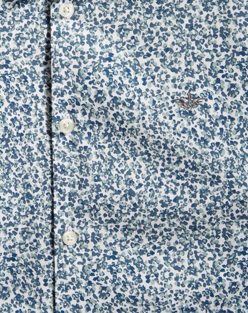 Chemise 360 Woven à fleurs bleue