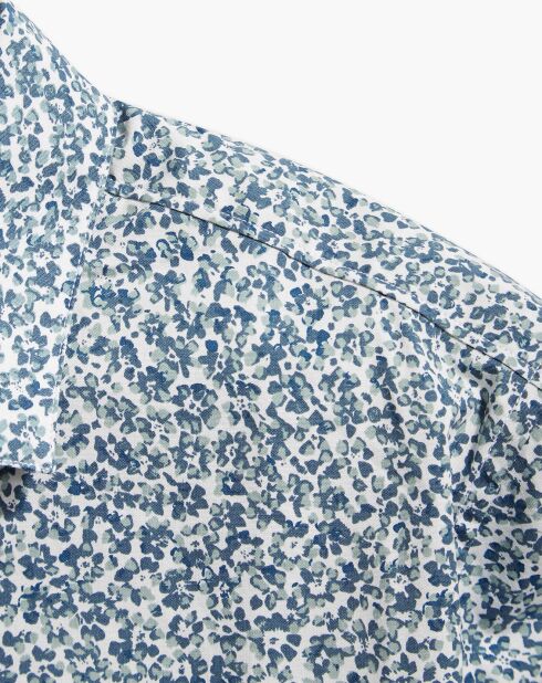 Chemise 360 Woven à fleurs bleue