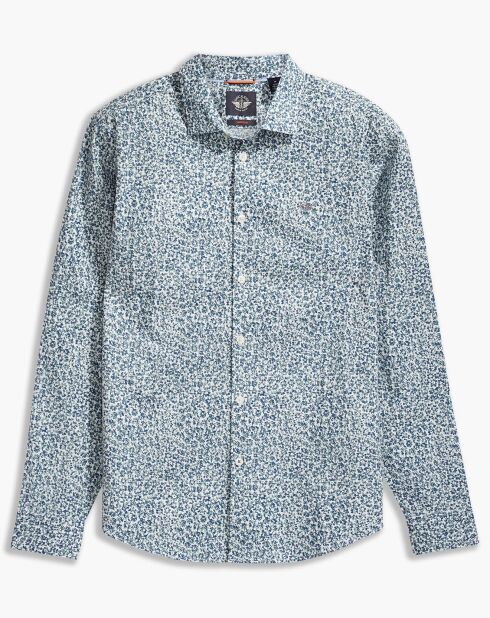Chemise 360 Woven à fleurs bleue