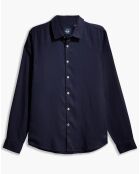 Chemise Alpha Spread Collar bleu foncé