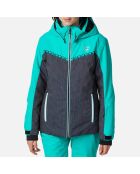 Veste de ski Girl Ski bleu turquoise/gris