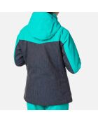 Veste de ski Girl Ski bleu turquoise/gris