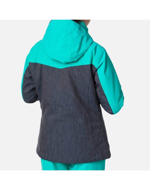 Veste de ski Girl Ski bleu turquoise/gris